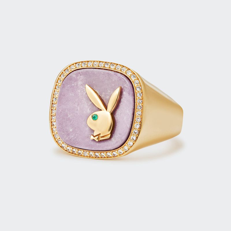 Gioielli Playboy Phosphosiderite Membership Ring 2 Uomo Oro Rosa | 06182DIMR