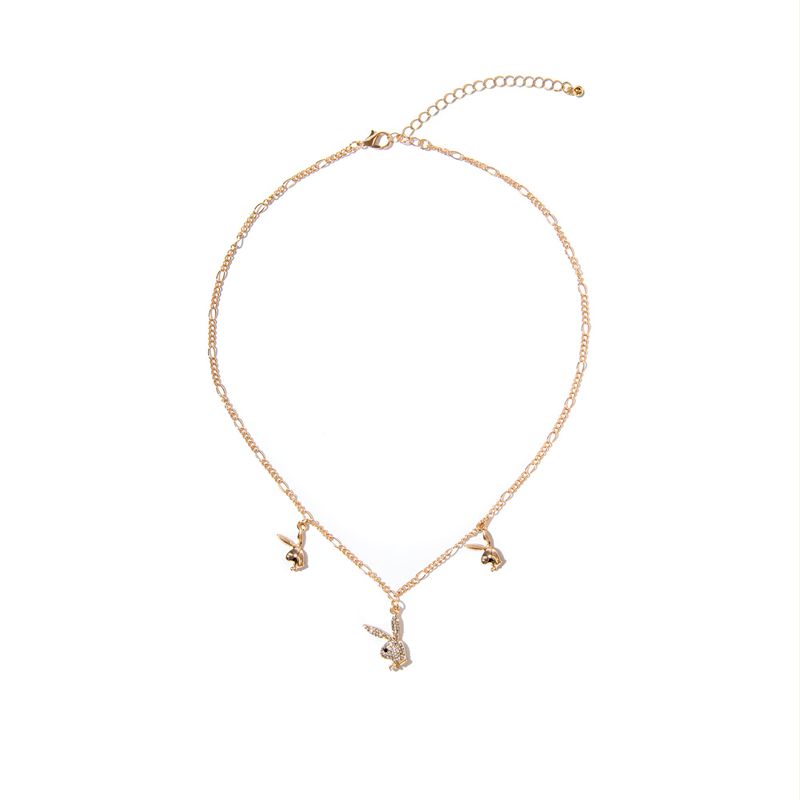 Gioielli Playboy Rabbit Head Dangle Necklace Donna Oro | 89701INCD