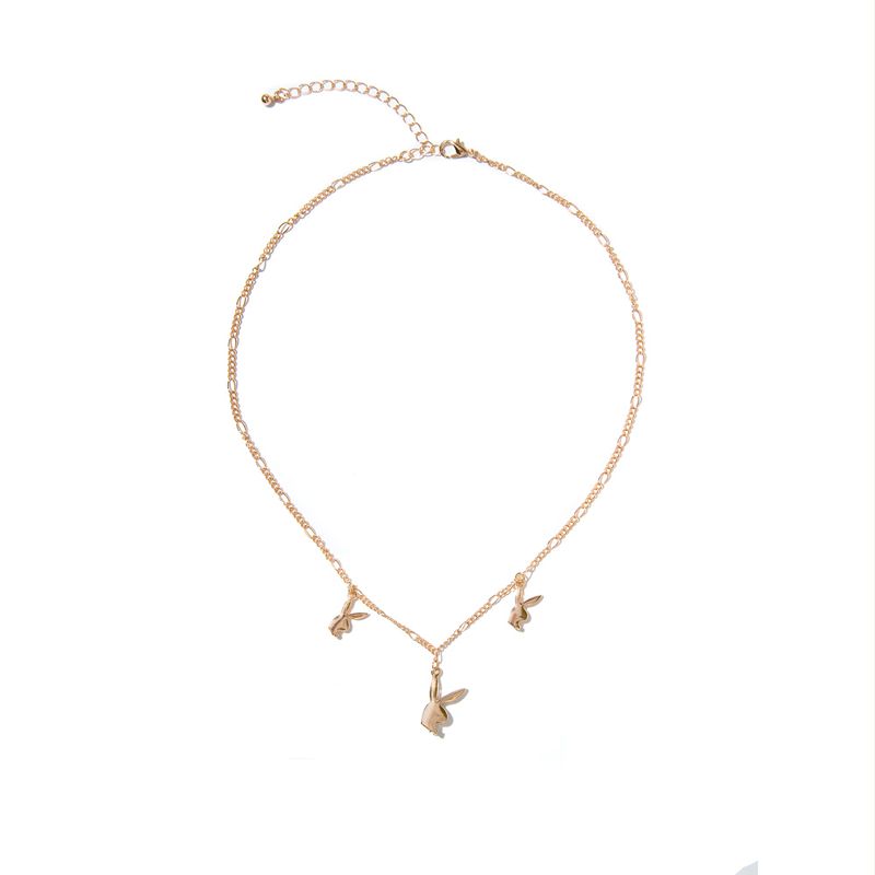 Gioielli Playboy Rabbit Head Dangle Necklace Donna Oro | 89701INCD