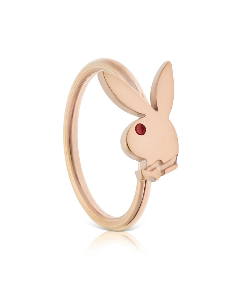 Gioielli Playboy Rabbit Head Nose Ring Uomo Oro | 12046QJBR