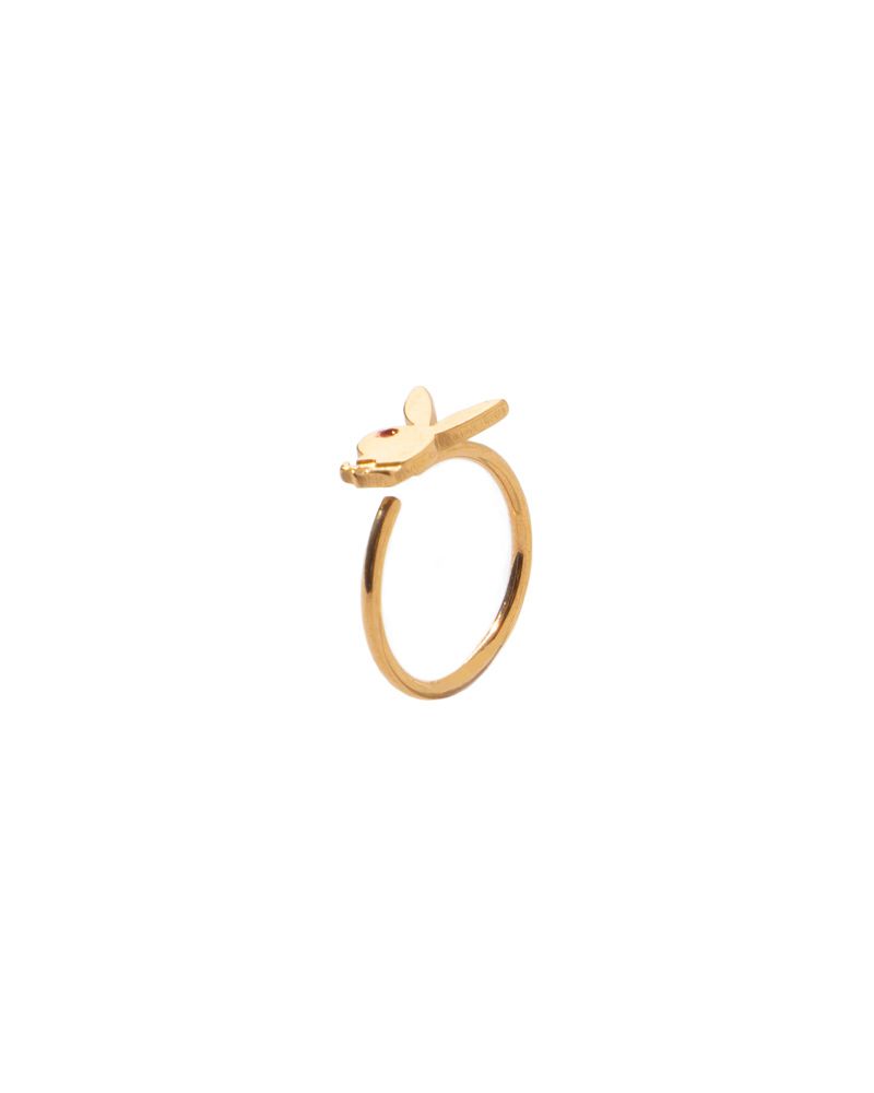 Gioielli Playboy Rabbit Head Nose Ring Uomo Oro | 12046QJBR