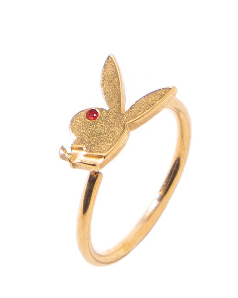 Gioielli Playboy Rabbit Head Nose Ring Uomo Oro | 12046QJBR