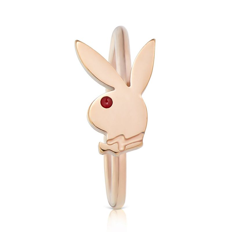 Gioielli Playboy Rabbit Head Nose Ring Uomo Oro | 12046QJBR