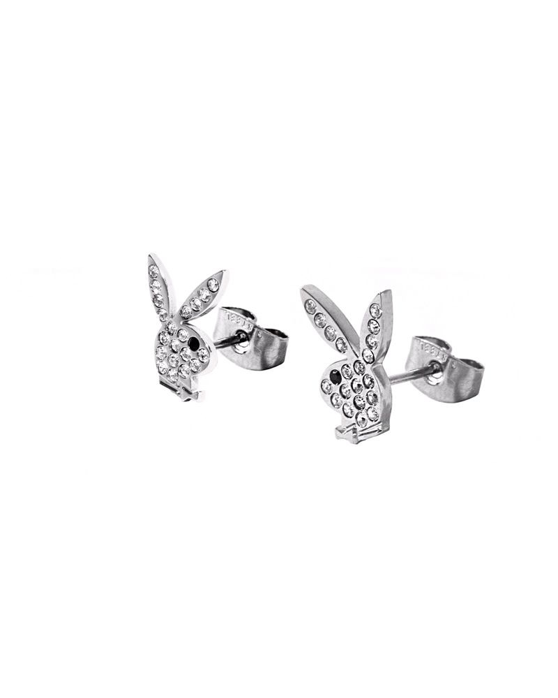 Gioielli Playboy Rabbit Head Pave Stud Earrings Donna Oro | 48093WVUC