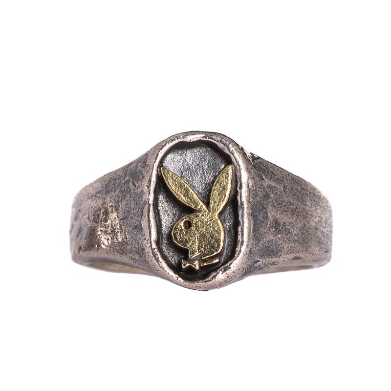 Gioielli Playboy Rabbit Head Signet Ring Uomo Metal | 84156SGLM