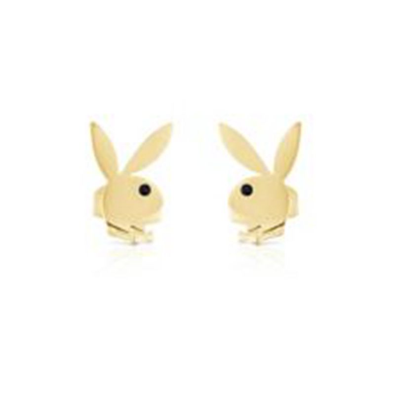 Gioielli Playboy Rabbit Head Stud Earrings Uomo Argento | 21746ELFP