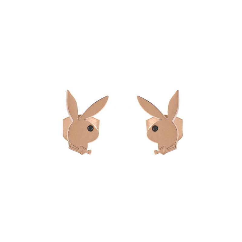 Gioielli Playboy Rabbit Head Stud Earrings Donna Argento | 62418VXEL