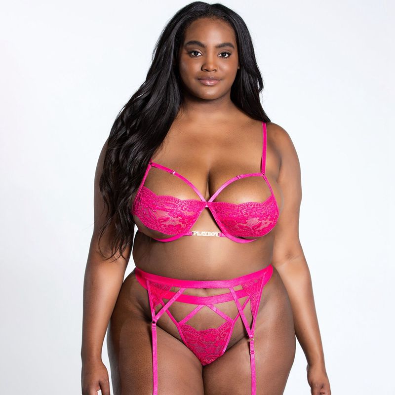 Intimo Playboy Charmed Bra Set Donna Rosa | 09453RVXB