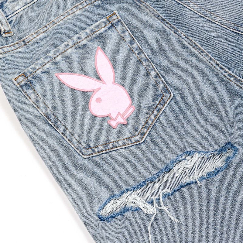 Jeans Playboy 90s Ripped Boyfriend Donna Blu | 02157LEMW