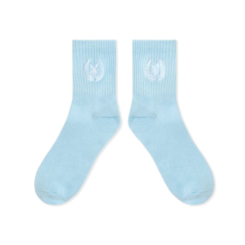 Loungewear Playboy Laurel Leaf Socks Donna Blu Chiaro | 18590ILNV