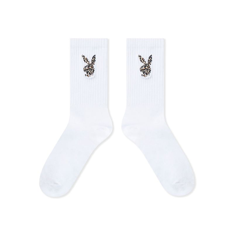 Loungewear Playboy Leopard Print Bunny Socks Donna Nere | 83295VSOE