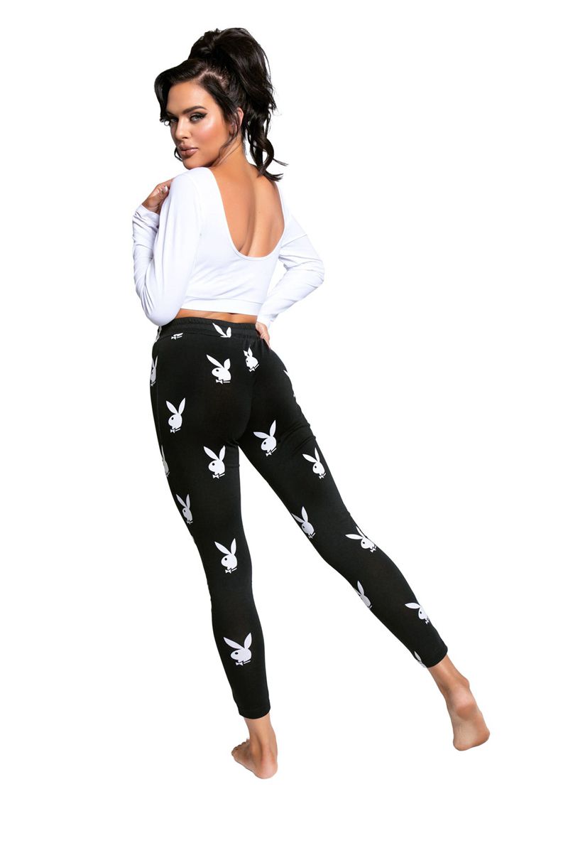 Loungewear Playboy Lounge Set Donna Nere Bianche | 73450SAJQ