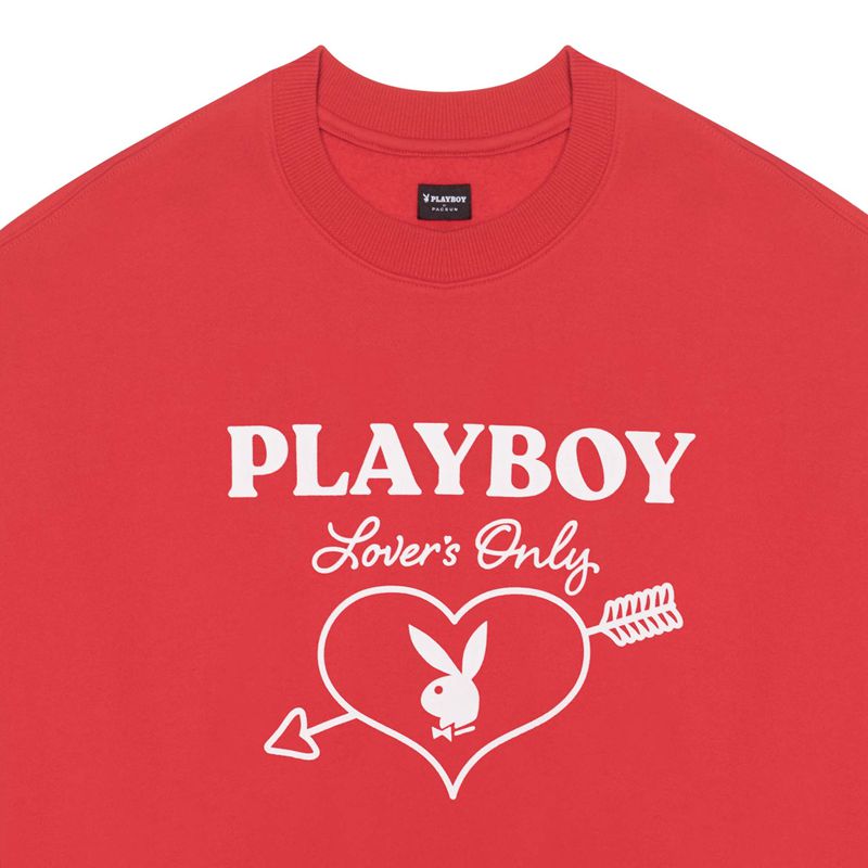 Loungewear Playboy Love Club Crew Donna Rosse | 32640ULQA