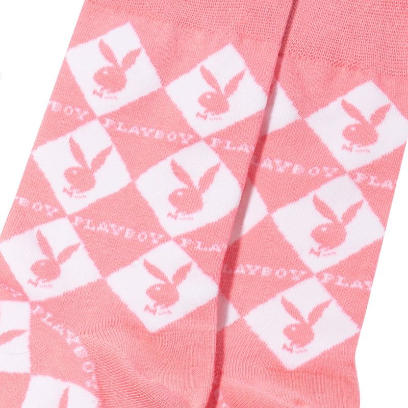 Loungewear Playboy Women S Rabbit Head Argyle Socks Donna Nere | 78360DCQA