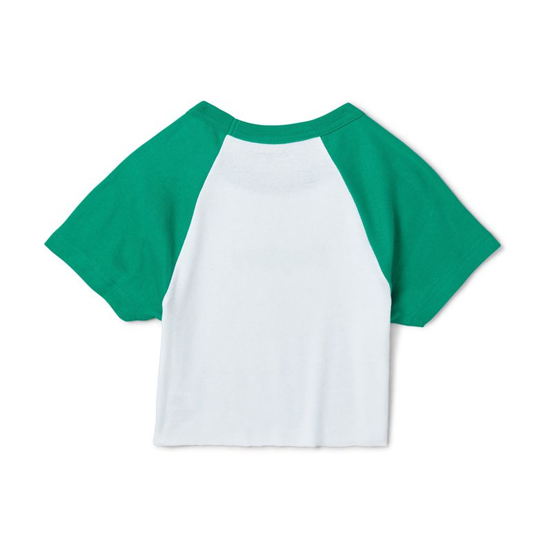 Magliette Playboy Island Raglan Donna Bianche Verdi | 17963PJMB