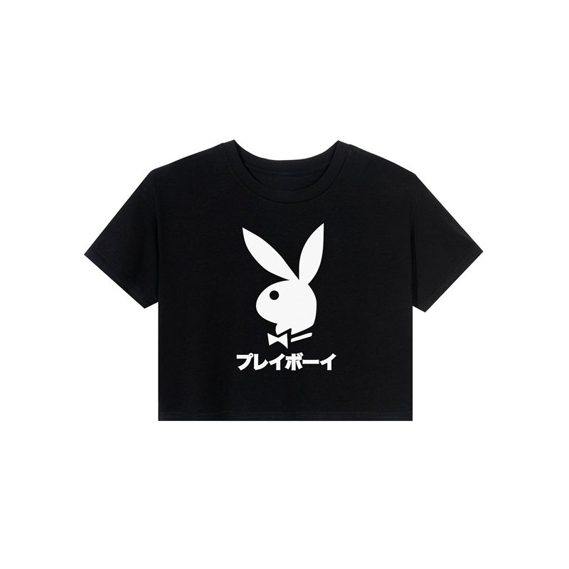 Magliette Playboy Japanese Rabbit Head Donna Nere | 51249PYZG