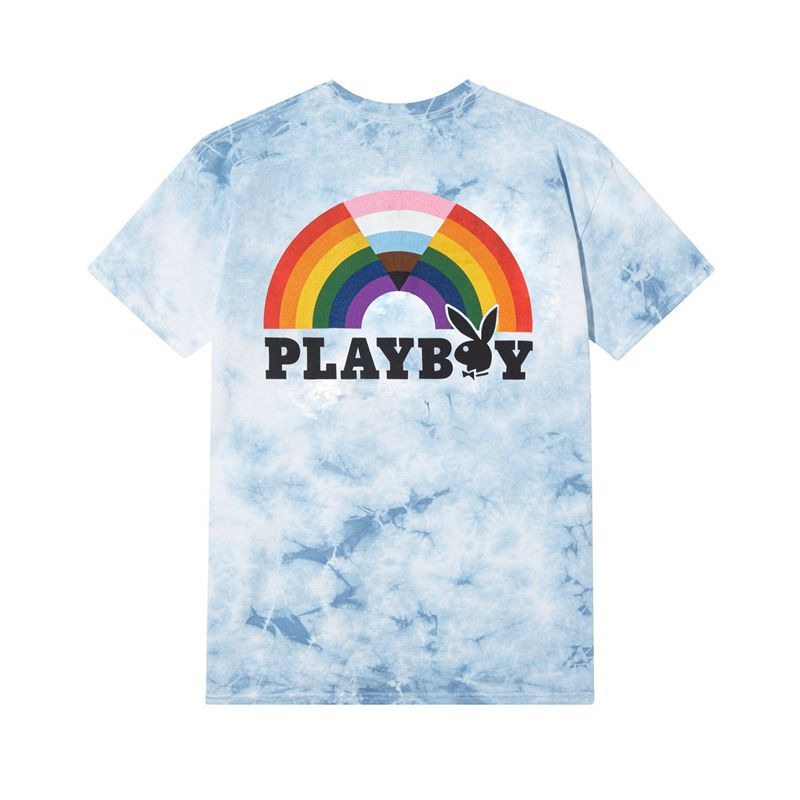 Magliette Playboy Pride Is Good Tie Dye Donna Bianche Blu | 98350AIXY