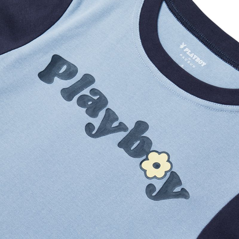 Magliette Playboy Since 1953 Baby Donna Blu Grigie | 09672YUDP