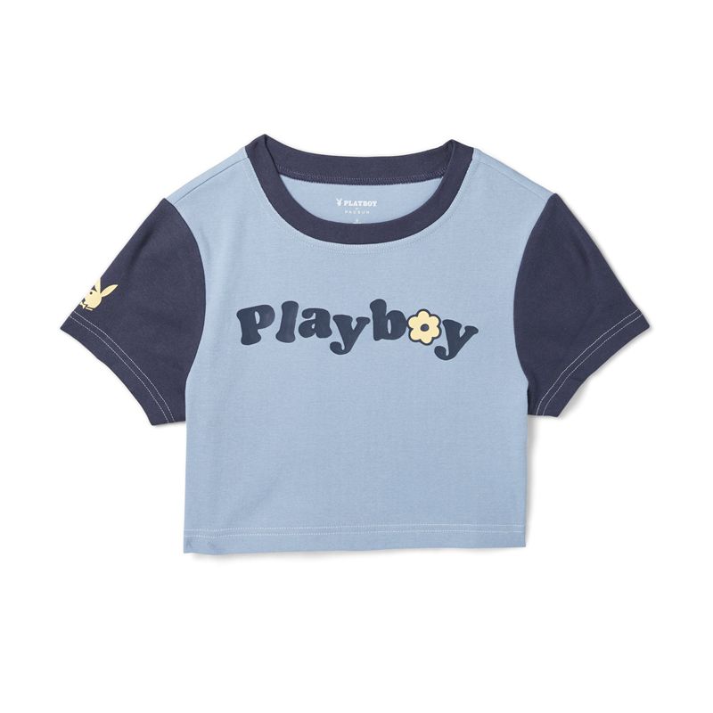 Magliette Playboy Since 1953 Baby Donna Blu Grigie | 09672YUDP