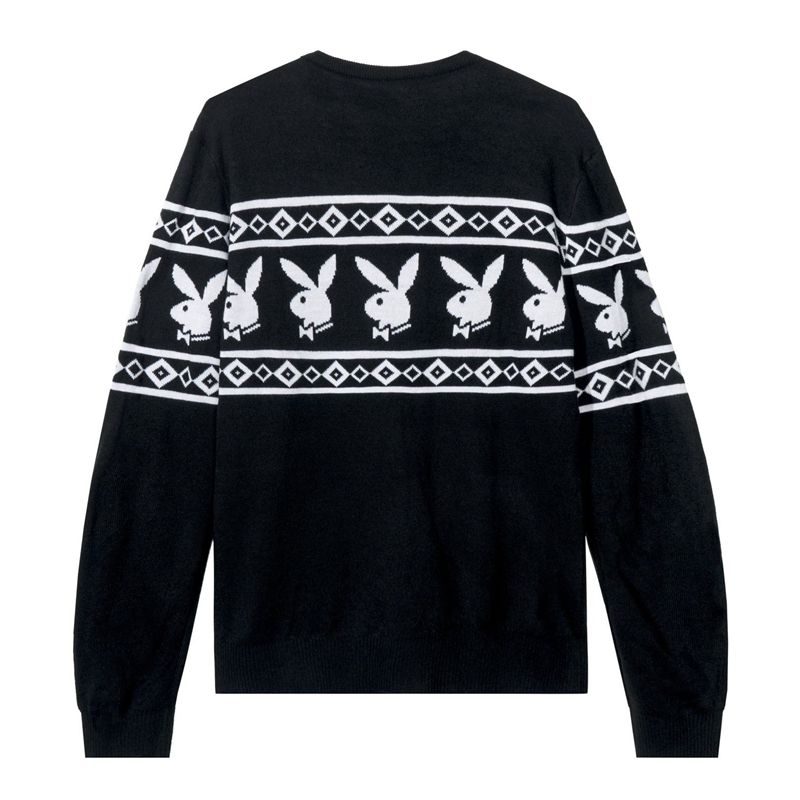 Maglioni Playboy Rabbit Head Knit Uomo Nere | 53691DREY