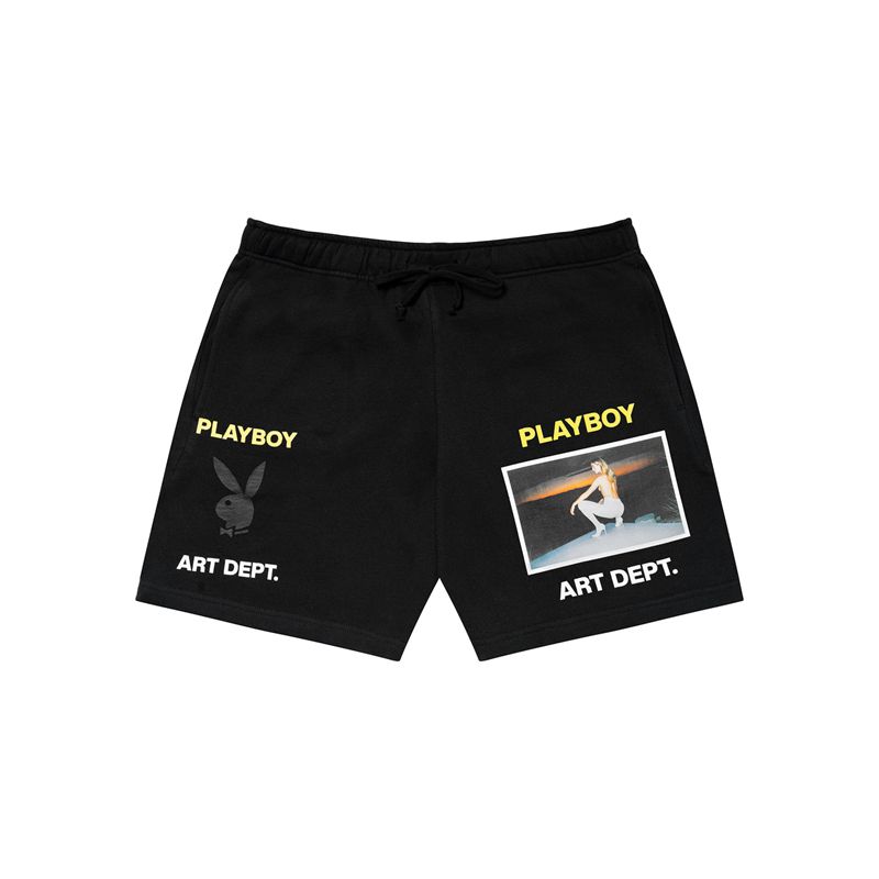 Pantaloncini Playboy All Nighter Sweat Uomo Nere | 05289QOZM