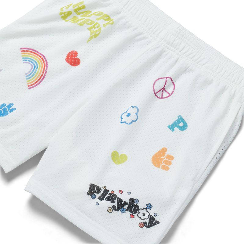 Pantaloncini Playboy Basketballs Donna Bianche | 98502FPVR