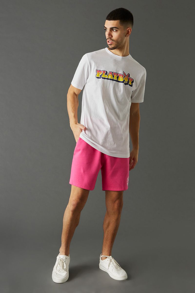 Pantaloncini Playboy Beach Club Graphic Uomo Rosa | 12894IKOS