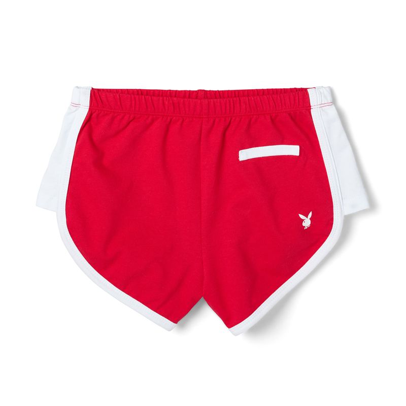 Pantaloncini Playboy Campouts Donna Rosse Bianche | 27380YSFJ