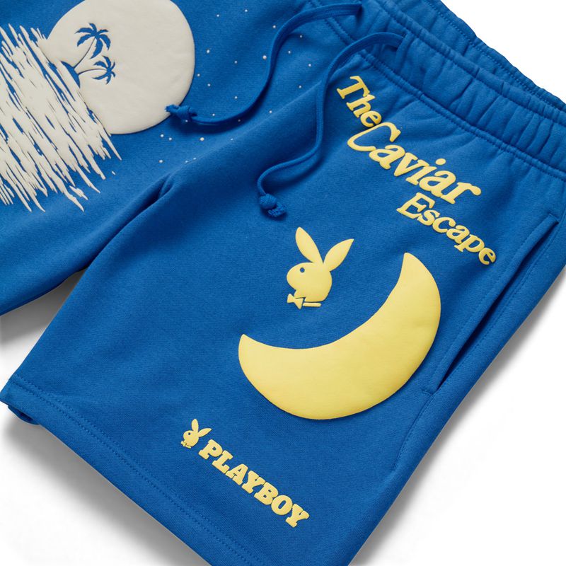 Pantaloncini Playboy Escape Sweats Uomo Blu Marino | 53728WVAN