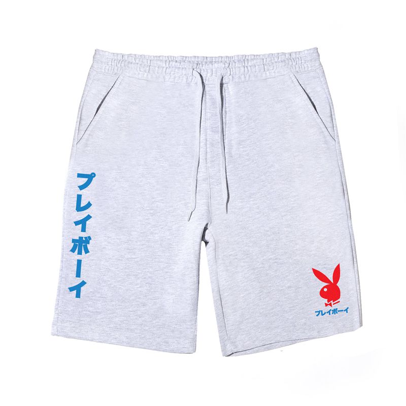 Pantaloncini Playboy Japanese Rabbit Head Sweats Uomo Nere | 58327ARKI