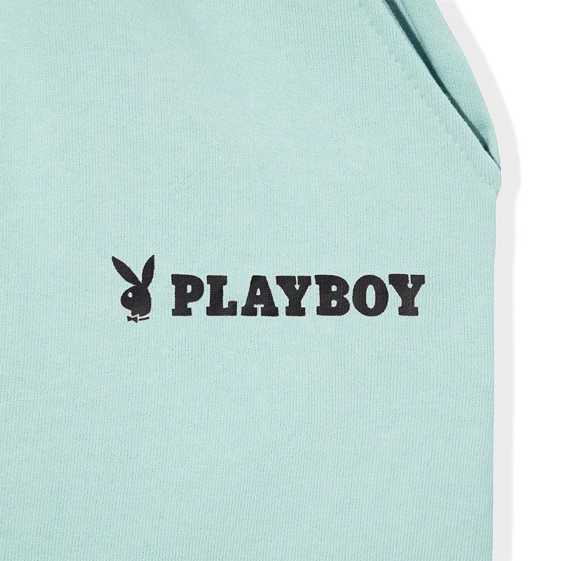 Pantaloncini Playboy Logo Boyfriend Donna Blu Chiaro | 07542NVAQ