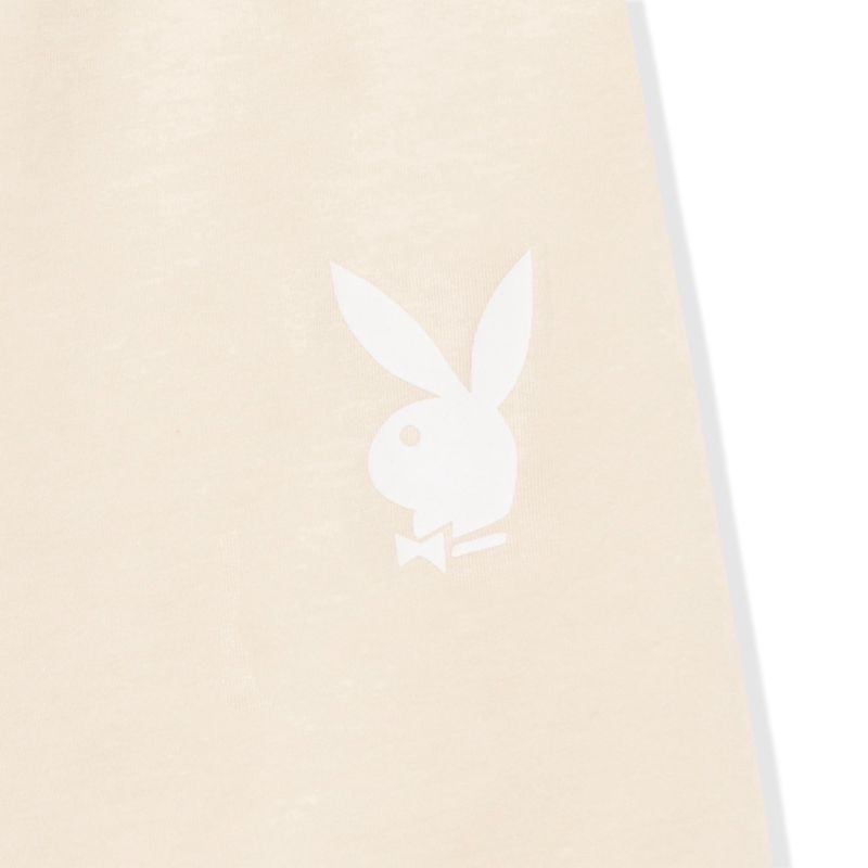 Pantaloncini Playboy Logo Cyclings Donna Beige | 52641LQSP