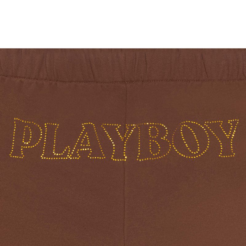 Pantaloncini Playboy Masthead Sweat Donna Cioccolato | 92751NZAR