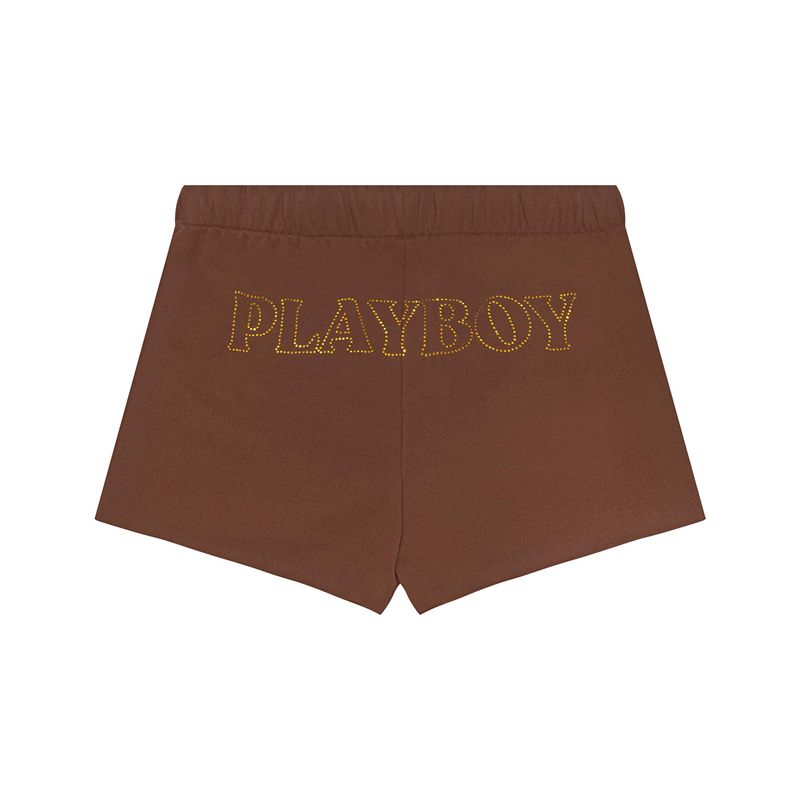 Pantaloncini Playboy Masthead Sweat Donna Cioccolato | 92751NZAR