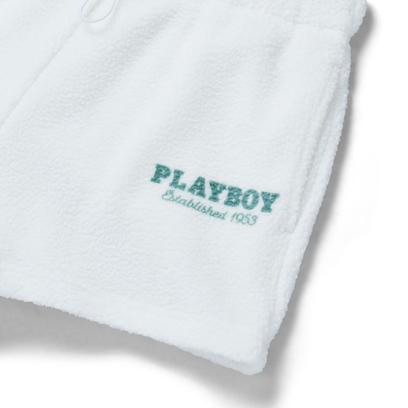 Pantaloncini Playboy Polar Sweats Donna Bianche | 39516DLZV