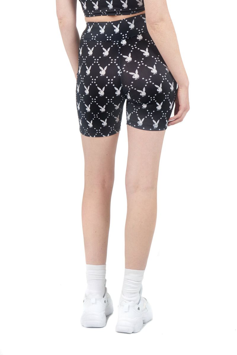 Pantaloncini Playboy Rabbit Head Biking Donna Nere | 14839RDTW