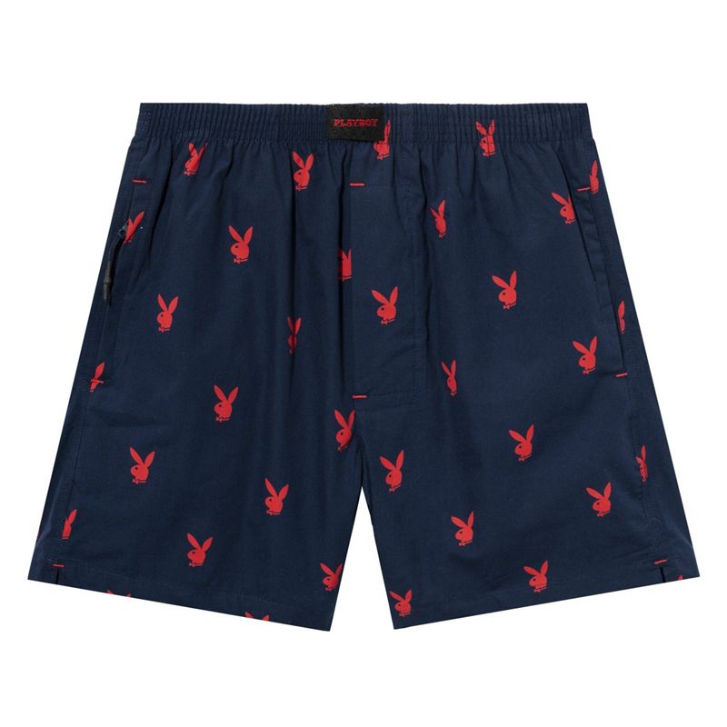 Pantaloncini Playboy Repeating Rabbit Head Lounge Uomo Blu | 42167MSZV