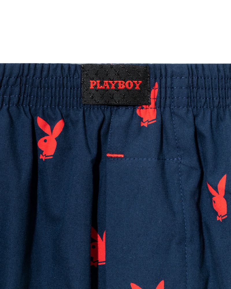 Pantaloncini Playboy Repeating Rabbit Head Lounge Uomo Blu | 42167MSZV