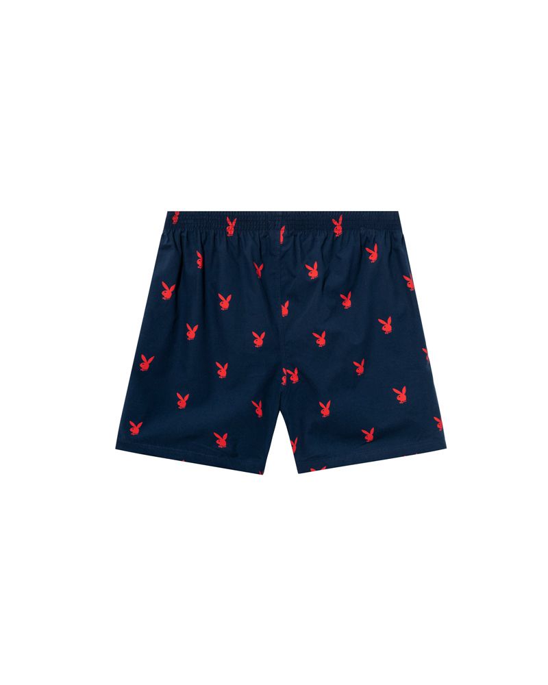 Pantaloncini Playboy Repeating Rabbit Head Lounge Uomo Blu | 42167MSZV