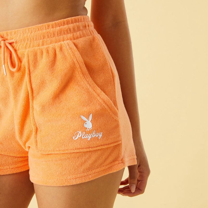 Pantaloncini Playboy Terry Donna Marroni | 58673TBQP