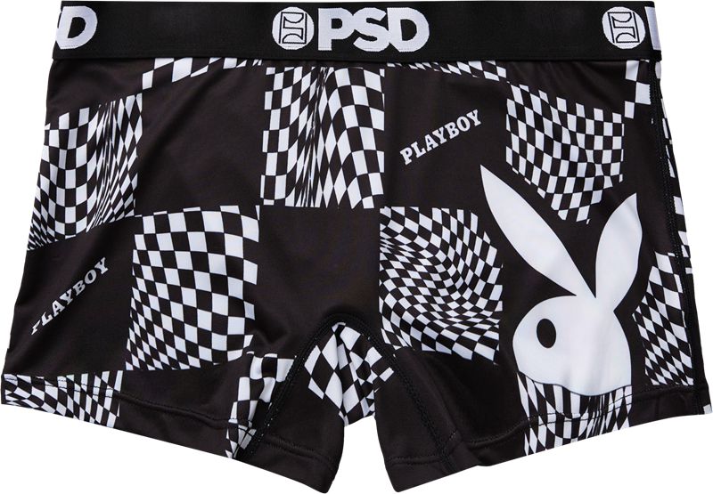 Pantaloncini Playboy Warped Checks Boy Donna Nere Bianche | 72180SPZV