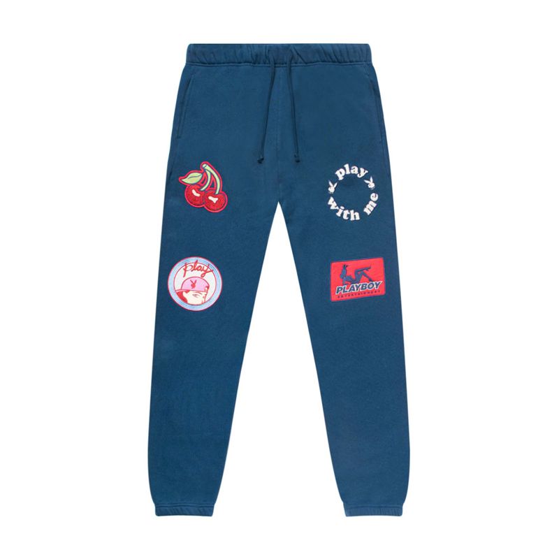 Pantaloni Della Tuta Playboy Championship Sweatpant Uomo Blu Marino | 14860DYIB