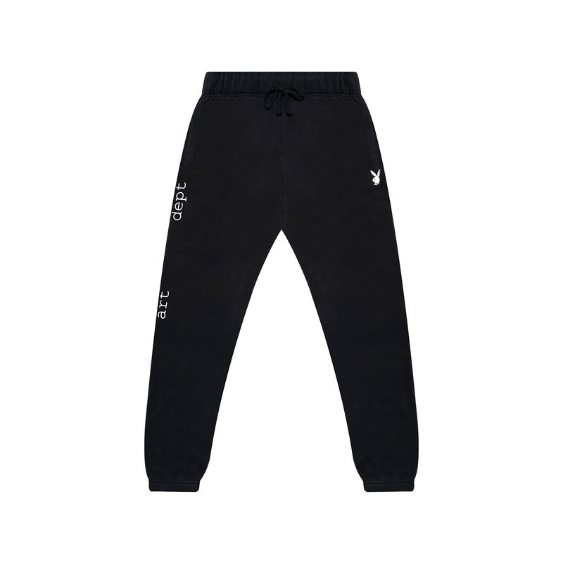 Pantaloni Della Tuta Playboy Department Uomo Nere Bianche | 41687BHEW