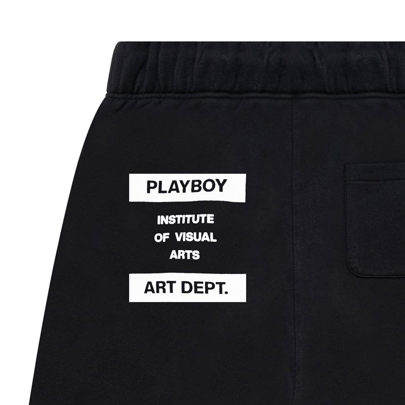 Pantaloni Della Tuta Playboy Department Uomo Nere Bianche | 41687BHEW