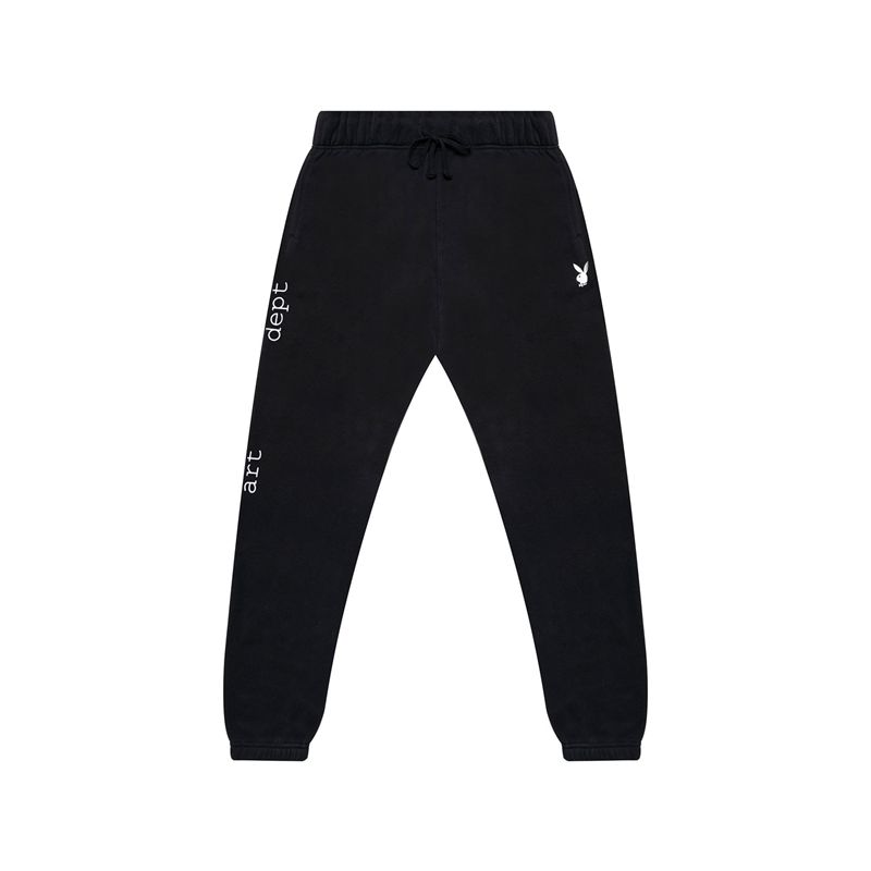 Pantaloni Della Tuta Playboy Department Uomo Nere Bianche | 41687BHEW