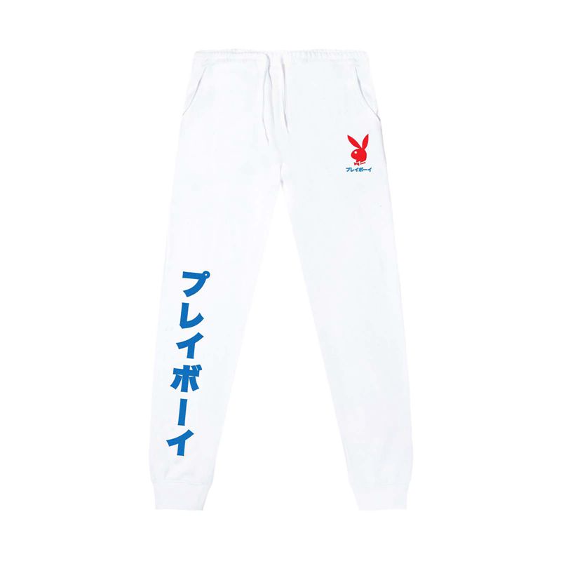 Pantaloni Della Tuta Playboy Japanese Rabbit Head Joggers Uomo Bianche | 84732NGKE