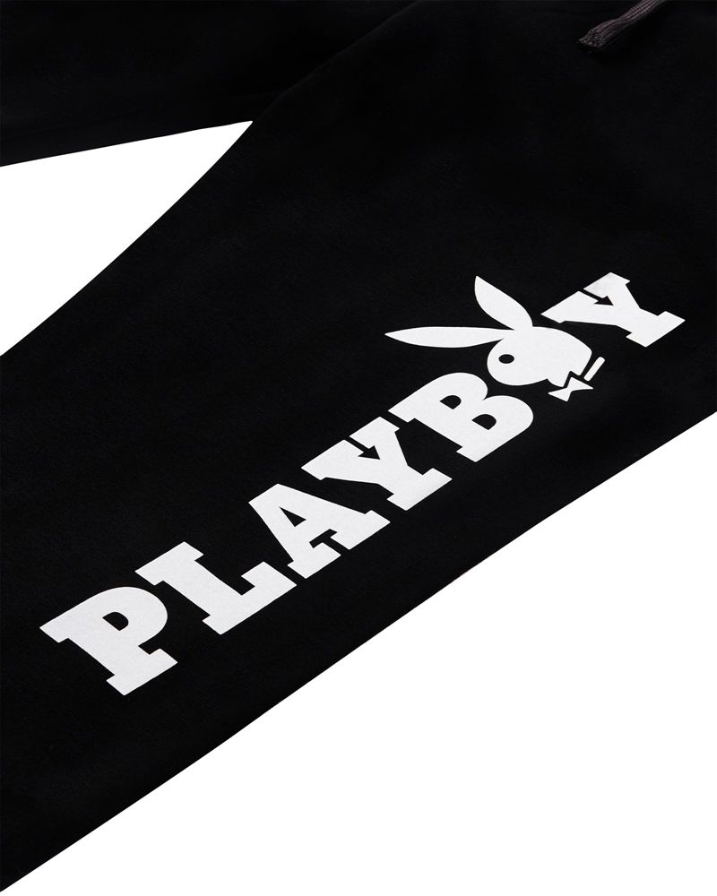 Pantaloni Della Tuta Playboy Masthead Jogger Uomo Nere Bianche | 64253DZER