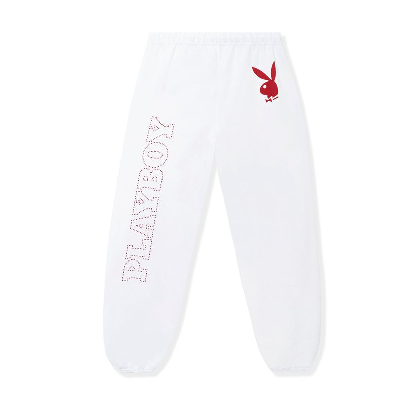 Pantaloni Della Tuta Playboy Masthead Washed Uomo Bianche Rosse | 46702PTIO