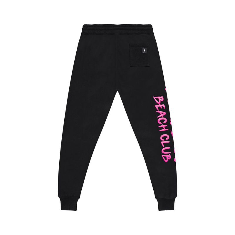 Pantaloni Della Tuta Playboy Neon Beach Club Jogger Uomo Nere | 26359OGRX