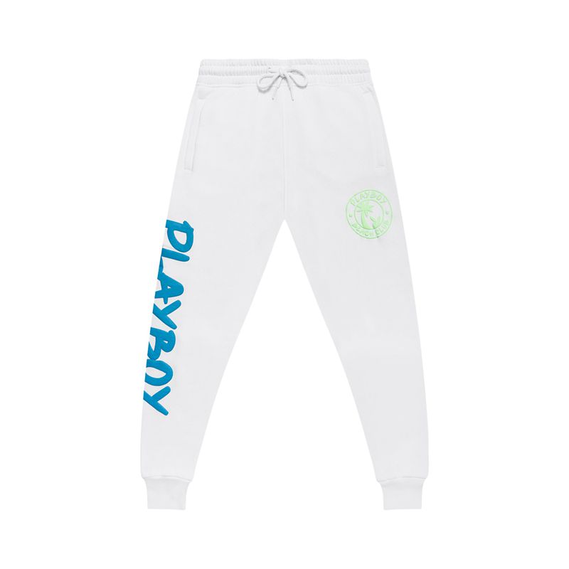 Pantaloni Della Tuta Playboy Neon Beach Club Jogger Uomo Nere | 26359OGRX